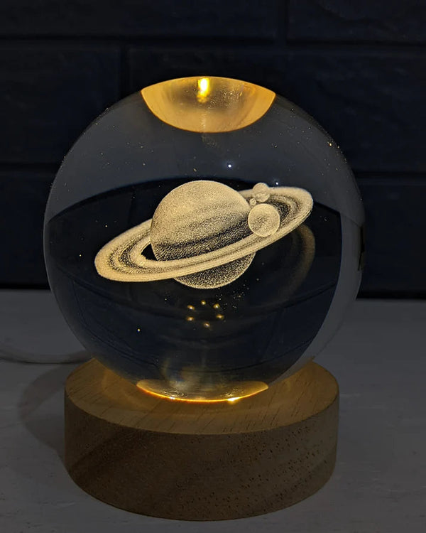 Esfera espacial 3D - com base de luz